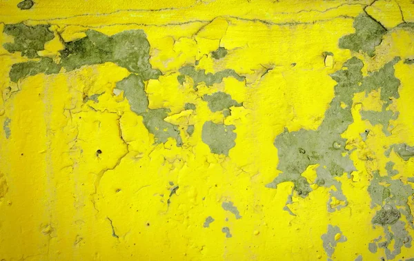 Фон Жовтого Ліпнини Покритий Пофарбований Зовнішній Вигляд Грубий Відлиток Цементу — стокове фото