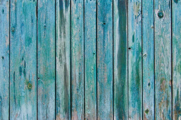 Rustic Wooden Fence Texture Background Green Blue Colors — Stock Photo, Image