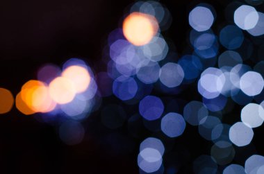 Festival ışık bokeh ile soyut renkli ufuk arka plan