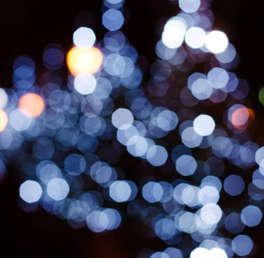 Festival ışık bokeh ile soyut renkli ufuk arka plan