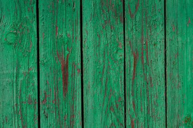 Yıpranmış yeşil ve mavi boyalı ahşap tahta doku kırık