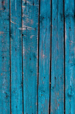 Yıpranmış mavi shabby chic boyalı ahşap tahta doku, önden görünüm kırık