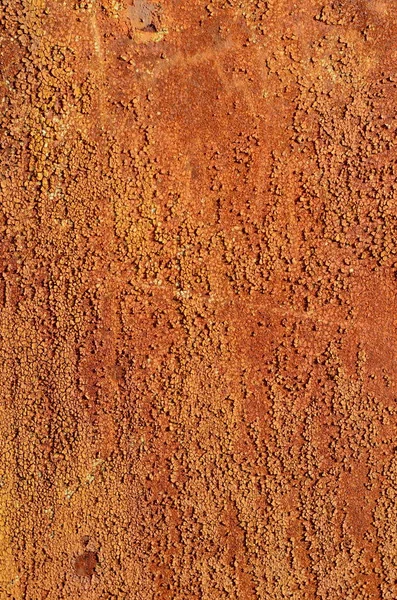 Fondo Una Vieja Lámina Hierro Oxidado Colores Naranja Marrón — Foto de Stock