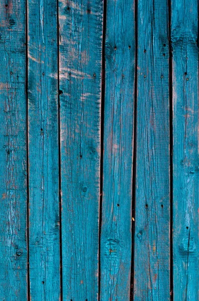 Cracked Weathered Blue Shabby Chic Painted Wooden Board Texture Front — Stock Photo, Image