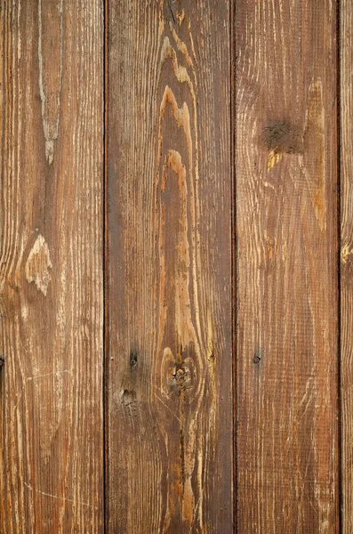 Gebarsten Verweerd Bruin Ongeverfd Houten Plank Textuur — Stockfoto