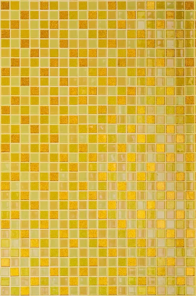Achtergrond Van Geel Gouden Mozaïek Tegels Voor Badkamer Keuken Decoratie — Stockfoto