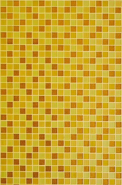 Background of yellow golden mosaic tiles for bathroom and kitchen walls decoration and design