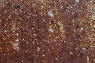 Vintage paslı demir duvar boya birçok lekeleri ile