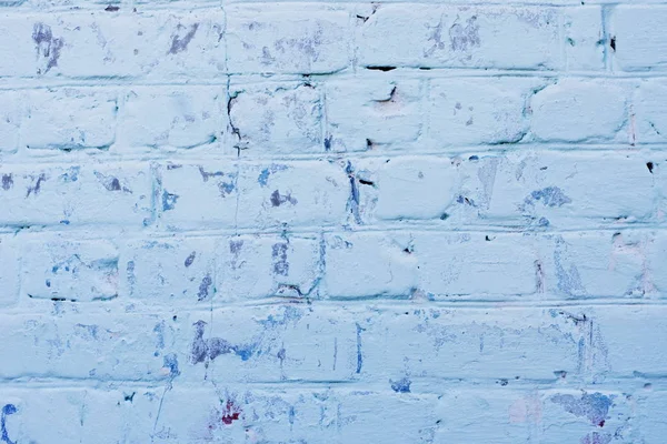 水泥接缝旧蓝色砖墙表面的纹理 — 图库照片