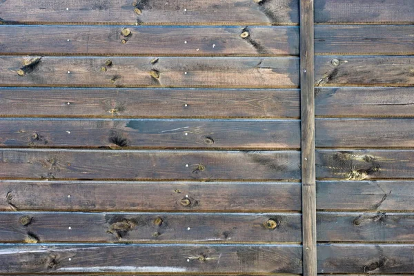 Achtergrond van natuurlijke gevlochten bruin houten hek. — Stockfoto