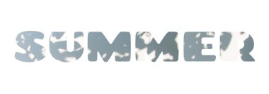 Harflerin içindeki yaprakların gölgeleri ile Word yaz, ifade gri renk