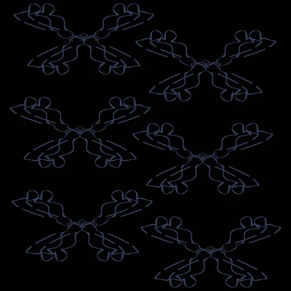 Abstrait Bleu Souris Sur Fond Noir Illustration Vectorielle — Image vectorielle