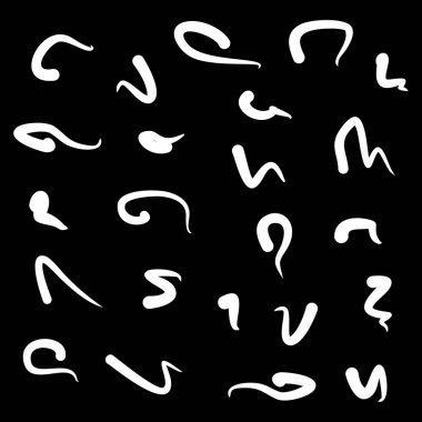 Siyah arkaplan üzerindeki lekeler, vektör illüstrasyonu