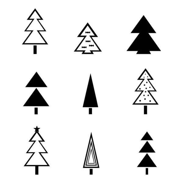 Vánoční Stromek Dekoracemi Vektorová Ilustrace Stock Vektory