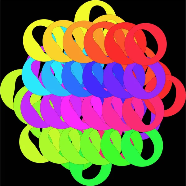 bileşik çemberler, vektör çizimi