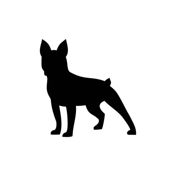犬のボクサーアイコンベクトルイラスト — ストックベクタ