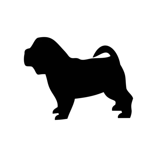 Dog Breed Shar Pei Vector Illustration — Stock Vector