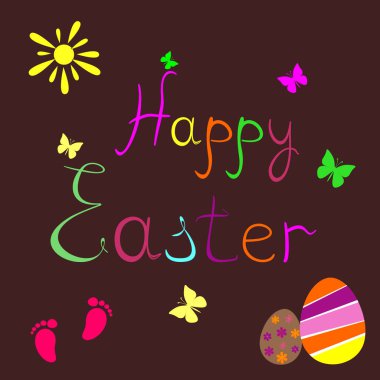 Paskalya, Paskalya kartı, vektör çizimi