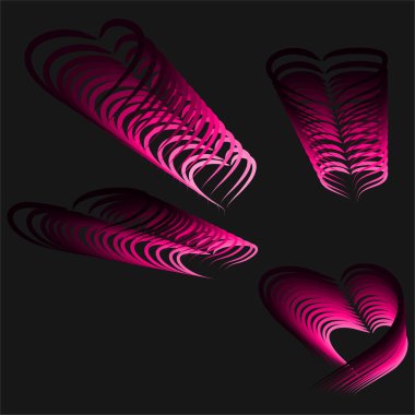 kalp sembolü bir renkten diğerine, vektör illüstrasyonuName