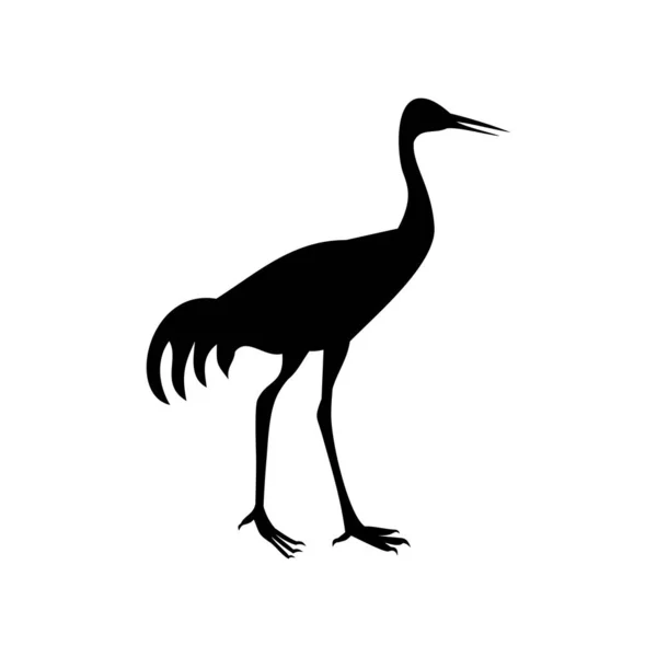 Heron Een Witte Achtergrond Vector Illustratie — Stockvector