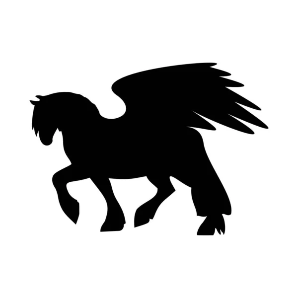 Kůň Křídly Pegasus Vektorová Ilustrace — Stockový vektor