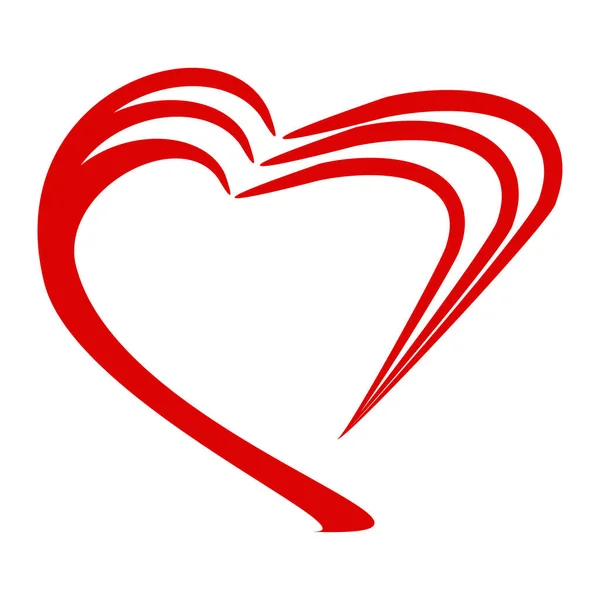 Hearts Red Love Vector Illustration — Stock Vector