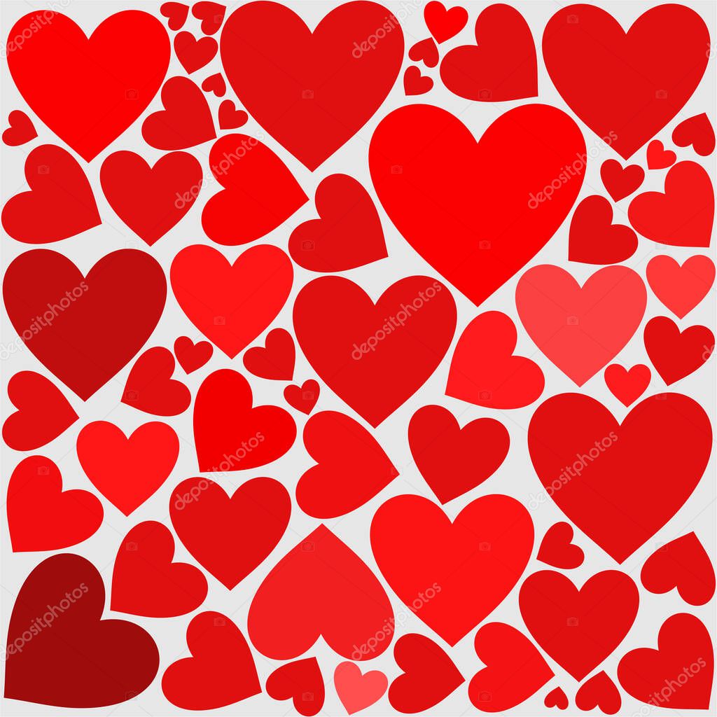 heart background,icons hearts red,vector illustration