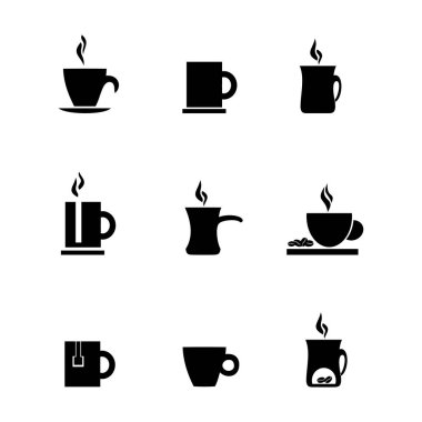 simge bardakları, çatal bıçakları, vektör illüstrasyonu