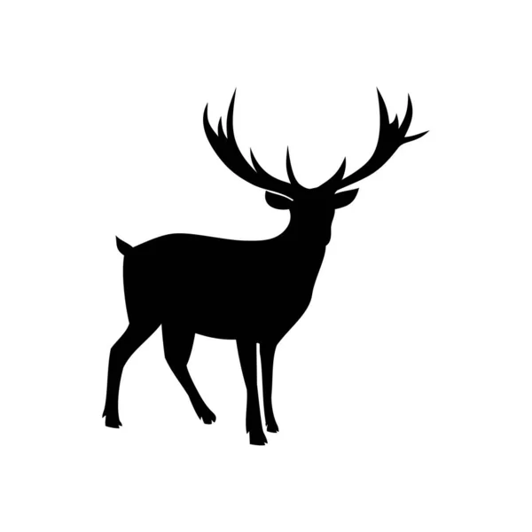 Icono Venado Animal Vector Ilustración — Archivo Imágenes Vectoriales