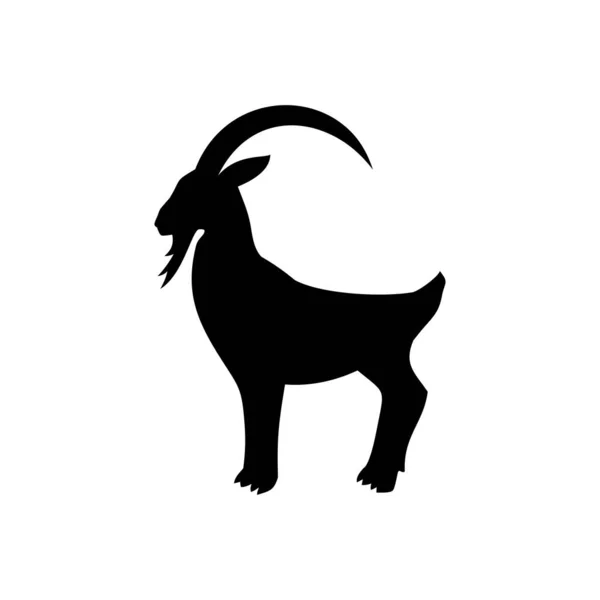 Symbol Bergziege Tier Vektorillustration — Stockvektor