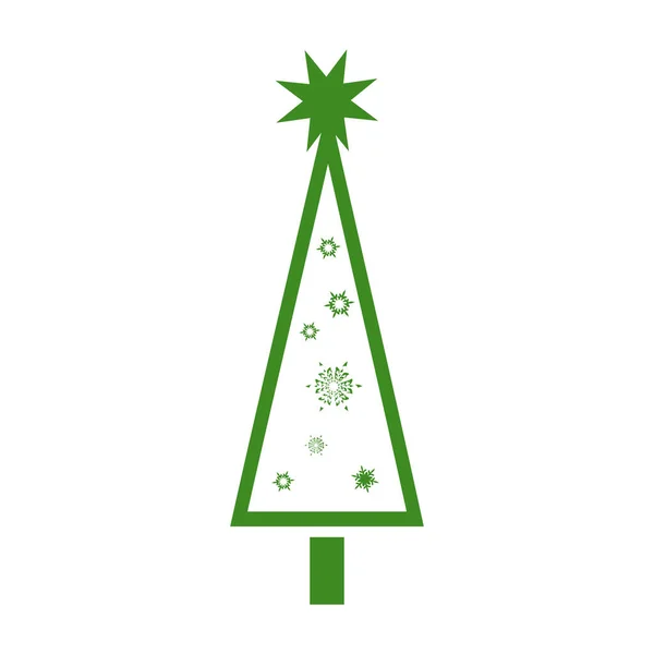 Icono Árbol Navidad Ilustración Vectorial — Archivo Imágenes Vectoriales