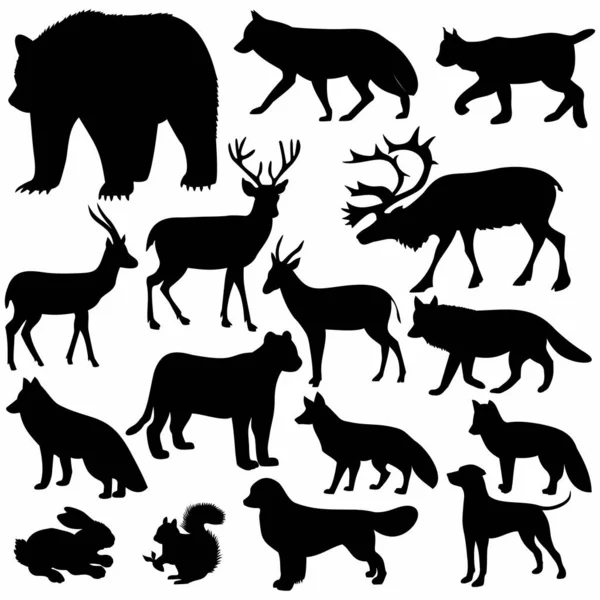 Pets Icons Pets Animals Vector Illustration — Stock Vector