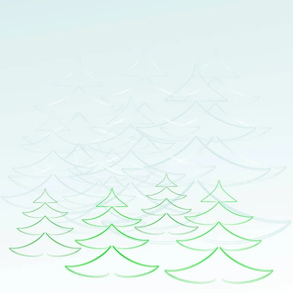 Matin Forêt Hiver Illustration Vectorielle — Image vectorielle