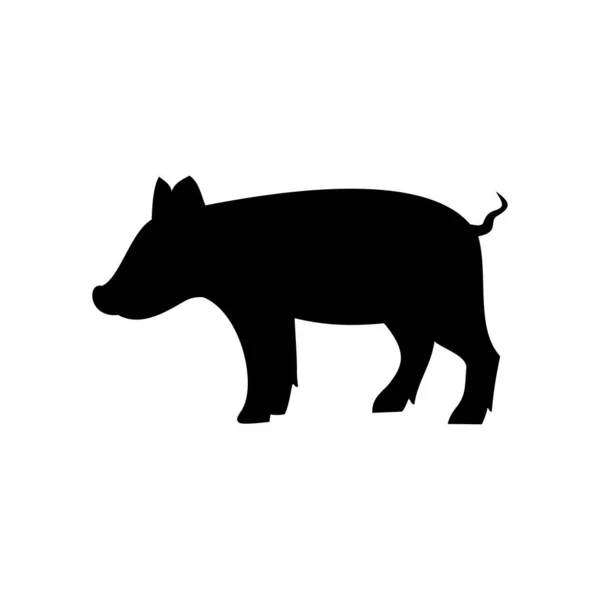 Schwein Symbol Auf Weiß Vektor Illustration — Stockvektor