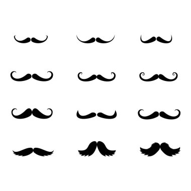 Bıyık seti, vektör illüstrasyonu