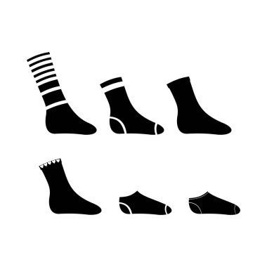 çorap simgesi, vektör illüstrasyonu