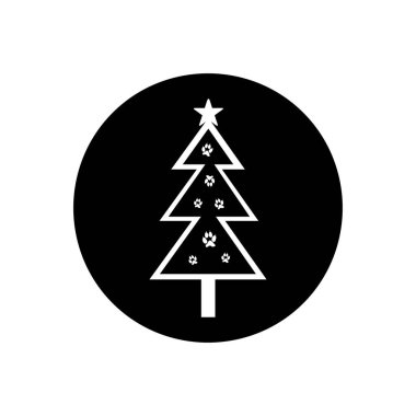 ikon ağacı, kartpostal, vektör illüstrasyonu