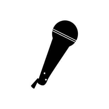 mikrofon simgesi, vektör illüstrasyonu