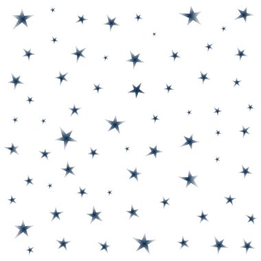 yıldızlı gökyüzü beyaz arkaplan, vektör illüstrasyonu