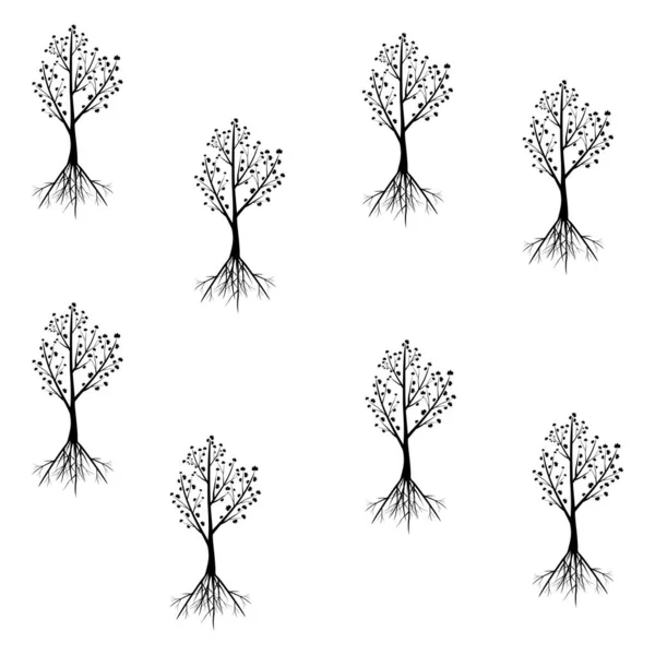 Bomen Achtergrond Vectorillustratie — Stockvector