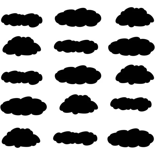 Icono Nubes Sobre Fondo Blanco Ilustración Vectorial — Vector de stock