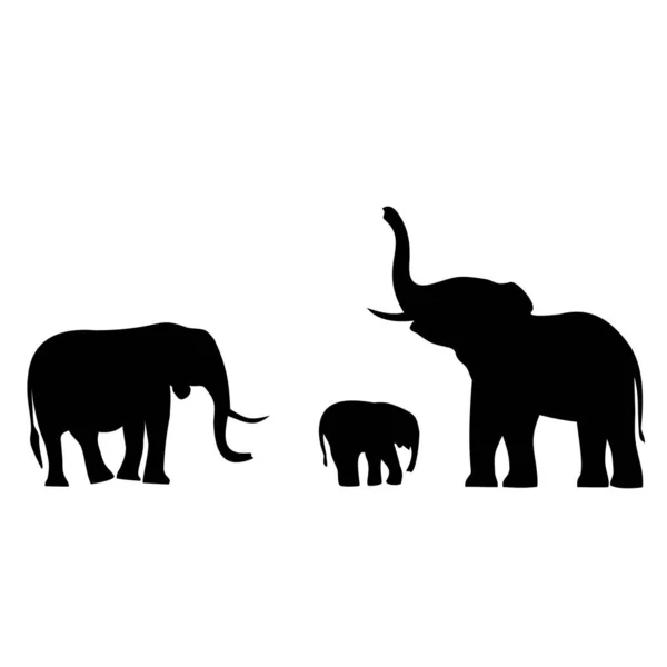 Elefantes Viven África Ilustración Vectorial — Vector de stock