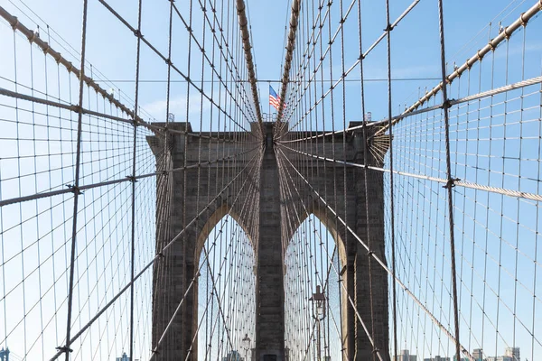 Brooklyn Bridge Tower Nueva York Estados Unidos — Foto de Stock