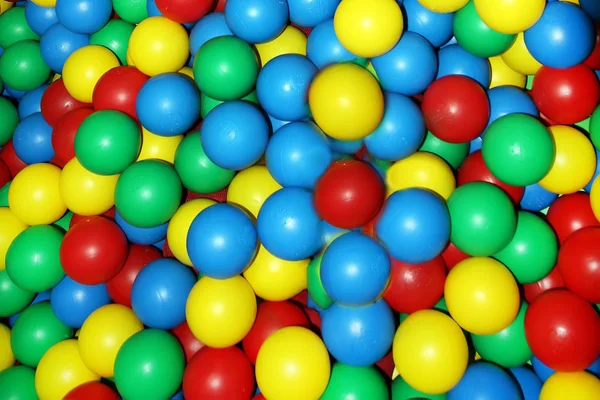 Veel Kleurrijke Plastic Ballen Voor Kinderen Achtergrond Textuur — Stockfoto