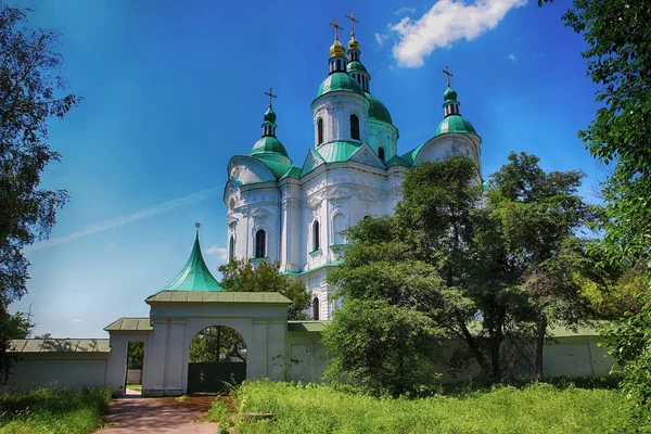 Entrada Para Catedral Ortodoxa Natividade Virgem Kozelec — Fotografia de Stock