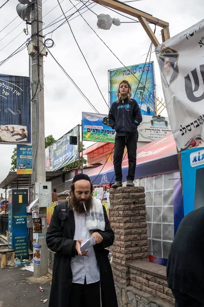 Uman Ucrania 2015 Judío Kippah Con Barba Camina Por Calle — Foto de Stock