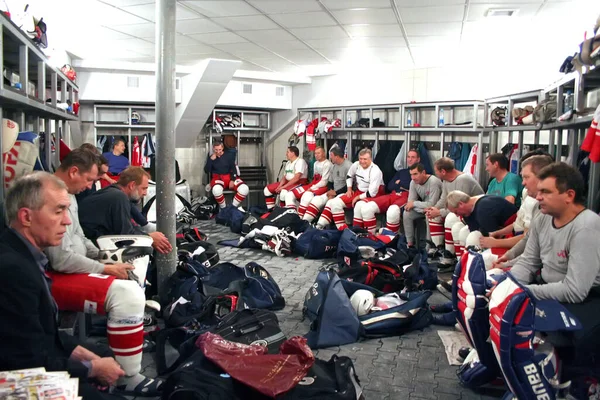 Brovarier Ukraina 2006 Sssr Hockeylag Omklädningsrummet Efter Matchen — Stockfoto