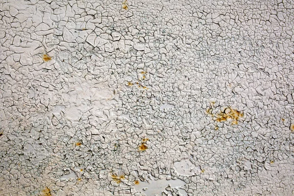 Vieux Mur Peint Blanc Fissuré Texture Fond Peinture Grise Texture — Photo