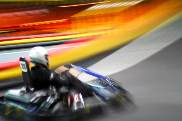 Cartas Passeio Alta Velocidade Karting Corrida Pista — Fotografia de Stock