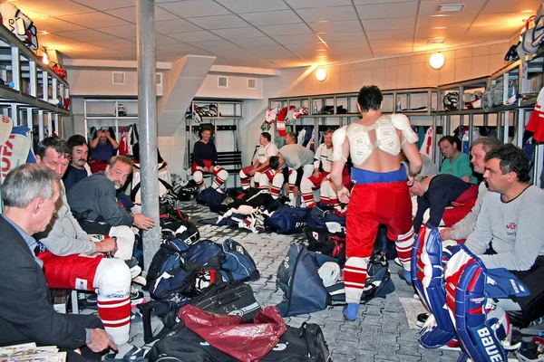Brovarier Ukraina 2006 Sssr Hockeylag Omklädningsrummet Efter Matchen — Stockfoto